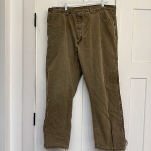 Wrangler Men's Insulated Jeans 42x30 Tan Rugged Wear Straight Leg